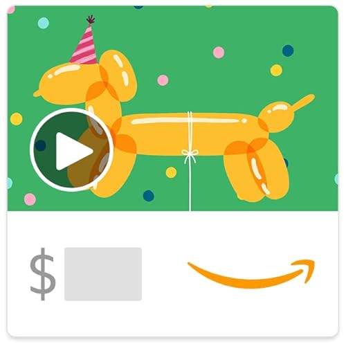 Amazon eGift Card - Birthday Balloon Dog (Animated)