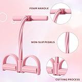 Multifunction Tension Rope, Exercise Equipment for Home Use, Resistance Band for Sit Up Exercise, Abs Workout Equipment, Ab Trainer, Pink - Image 4