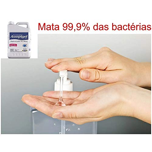 Gel Antisséptico Higienizador De Mãos 4,3kg Asseptgel 5L
