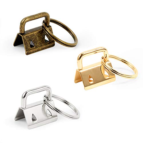 SPEEDWOX 紐留め 金具 エンドパーツ 25個 3色 ゴールド 金古美 ニッケル ジャンプリング付き ヒモ留め 平ヒモ用 ワニカン 留め具 ワニグチ ひも留 バッグ用止めくわえカン 基礎 ストラップ キーホルダー 手芸用品 アクセサリー 手作り ハンドメイド