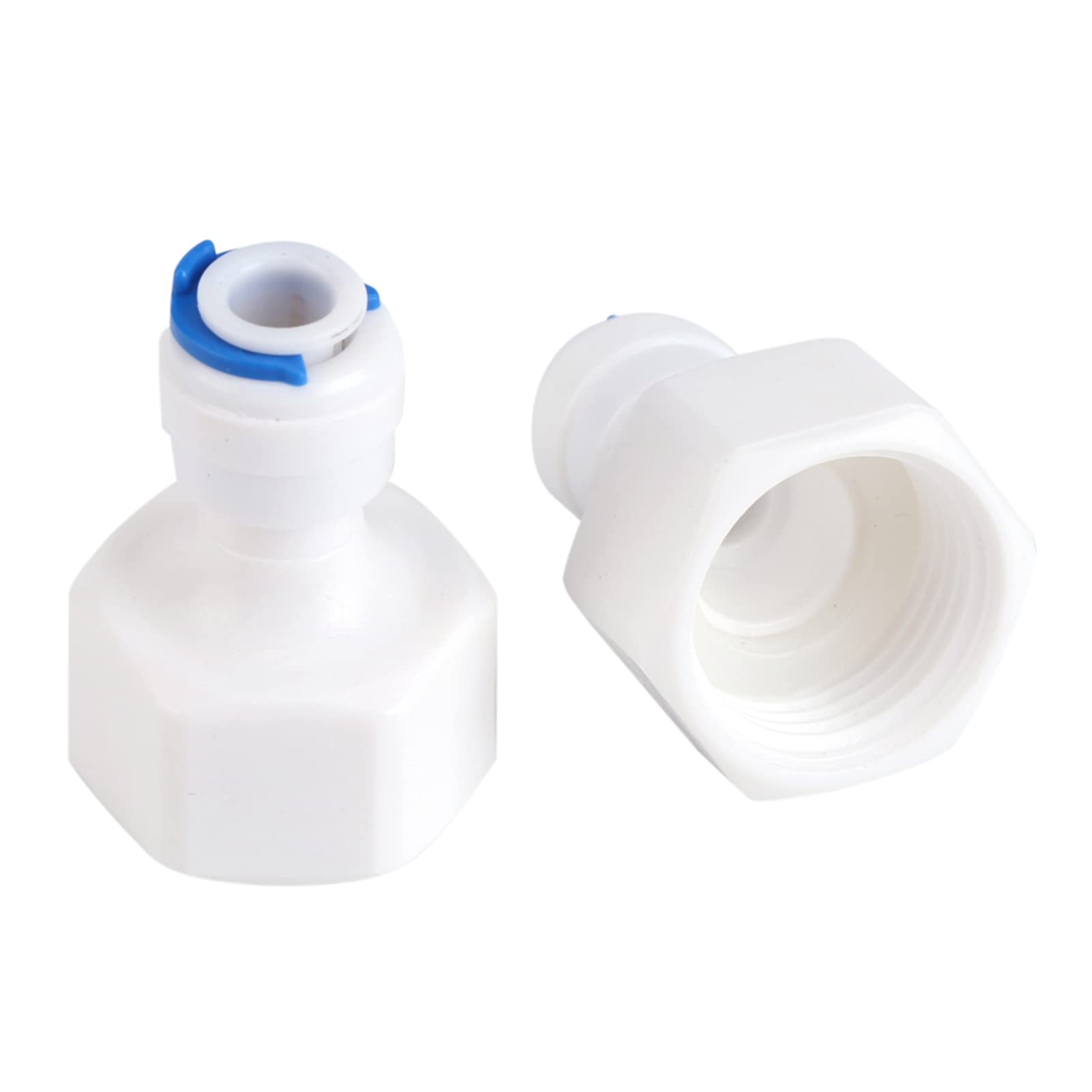 SIXRUN Conector de Filtro de Agua, Conector de Plástico a Presión para Conectar, 6 Piezas G1 4 Tubos OD a Rosca Hembra G1 2, a Prueba de Fugas, Fácil Instalación para Sistemas de Agua Potable de