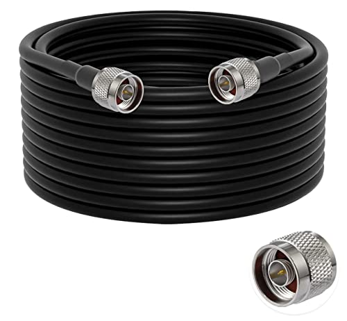 Vecys N Male to N Male Low Loss Coaxial Cable RG58 49.2FT/15M for 3G 4G 5G LTE Antenna Ham Radio GPS WiFi
