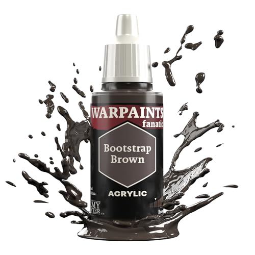 The Army Painter, Warpaints Fanatic Bootstrap Brown Single Acrylics, Miniature Hobby Painting, Quality Paint for Miniature Wargaming