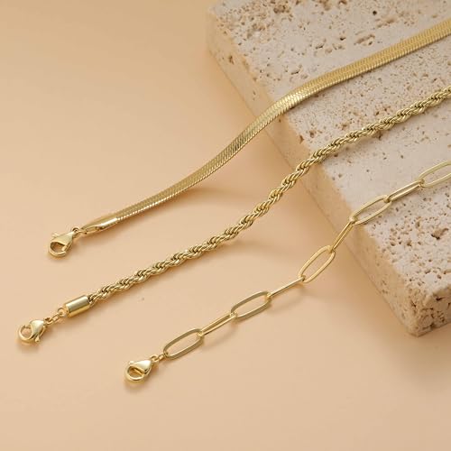 Image of ZHESHY Gold Silver Ankle Bracelets for Women 14K Gold Plated Anklets for Women Waterproof Cuban Link Heart Chain Anklets Set Non Tarnish Dainty Layered Anklet Bracelets for Women Summer Beach Jewelry
