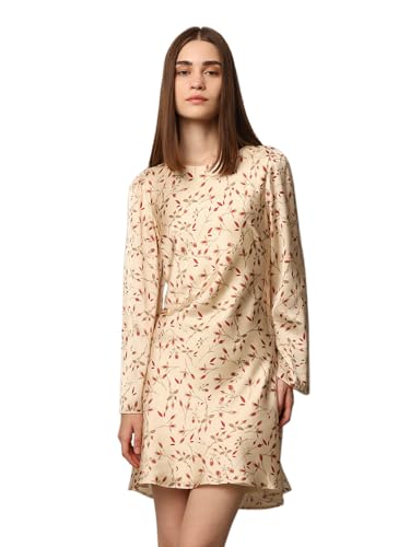 Image of ONLY Women's Floral Print Satin Fit & Flare Mini Dress