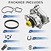 Water Pump with Belt Compatible with Audi A3 A4 TT VW Tiguan Jetta Golf GTI Eos Beetle CC 2.0T TSI Replace 06H121026AB 06H121026AE 1312460 06H121026AF Aluminum