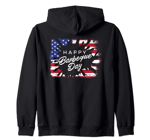 Bandera estadounidense Happy Barbecue Day Sudadera con Capucha
