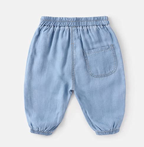 Toddler Baby Boys Girls Solid Baggy Jeans Kids Iwide Leg Denim Pants Children Casual High Waist Straight Trousers2