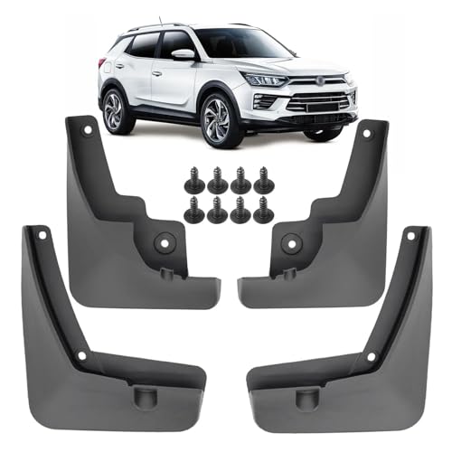 Mudflaps Compatible with SsangYong Ssang Yong Korando C300 Gen 4 2019 2020 2021 Mudguard Fender Mud Flap Guard Splash Car Styline Front Rear