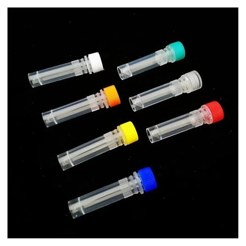 Tube stockage en plastique 1,5 ml flacons laboratoire étanches 100pcs