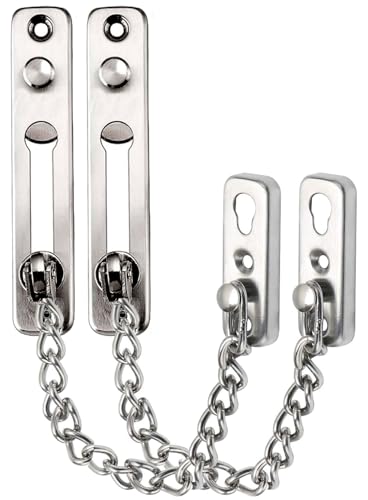 Image of 2PCS Door Chain Lock 304 Stainless Steel Door Guard Door Restrictor