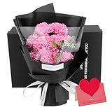 BlissPost ソープフラワー 花束 カーネーション そのまま飾れる 誕生日 ギフト シャボンフラワー 花 退職 プレゼント 女性 人気 卒業式 送別品 送別会 記念品 母の日 父の日 結婚 還暦 プロポーズ 新築 古希 開店祝い 造花 インテリア バラ バレンタイン 飾り ボックス 手提げ メッセージカード付き