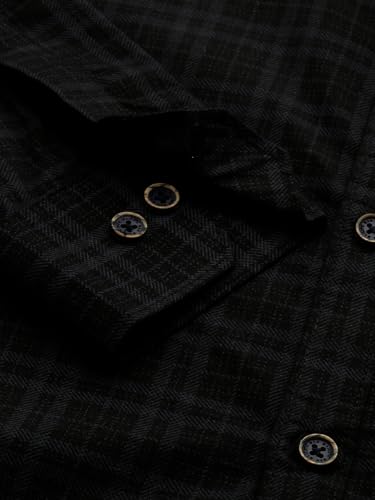 Image of Majestic Man Men's Comfort Slim Fit Pure Cotton Opaque Checked Casual Shirt