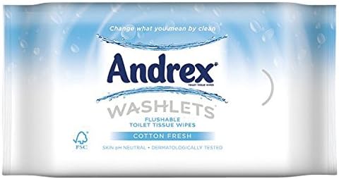 Washlets Flushable Toilet Tissue Wipes, Classic Clean - Pack of 2 (Total 80 Wipes)