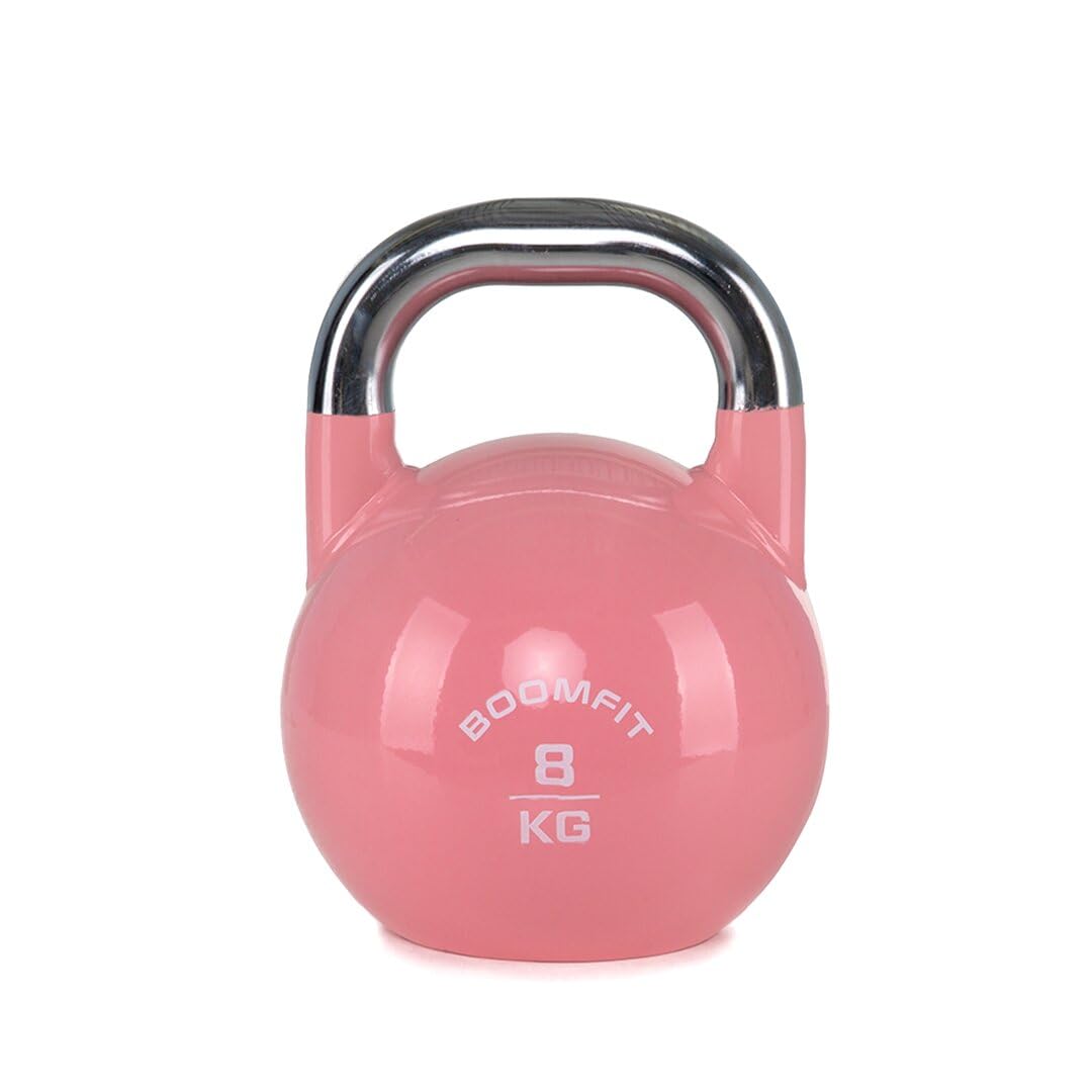 BOOMFIT Kettlebell de Compétition 4-40kg | Poids Musculation Kettlebell | Haltere Musculation pour Cross Training et Sport Maison | Acier Allié | Équipement Pro pour Homme et Femme