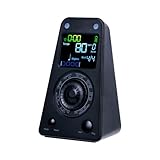 POENVFPO Digitales Metronom, Vokal -Elektronikmetronom -Timer mit BT -Lautsprecher für Klaviergitarrentrommel Guzheng (BLACK)