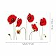 WALPLUS 25 Stück Rote Mohnblumen Abziehbild Wandsticker Im Dunkeln leuchten Aufkleber Anzeige Selbst Kleber Dekorationen für Zuhause Wohnen Zimmer Ausverkauf Wand Dekorationen Geschenk Idee