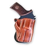 MASC LEATHER PADDLE HOLSTER (OWB) WITH OPEN TOP FOR REVOLVER CHIAPPA RHINO 3''BBL R/H DRAW, BROWN COLOR