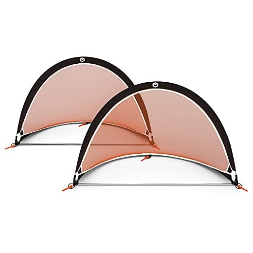 GOLME PRO Pop Up Soccer Goals - Set of 2 Portable Folding Soccer Goal Nets with Carrying Bag - 4 Feet