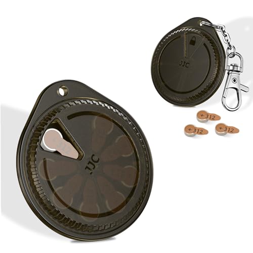 Image of Rotatable LR41 Size 312 Hearing Aid Battery Case,Slim Portable Hearing Aid Batteries Case for 8x Size312 A312 P312 312A PR41 P13 P10 Zinc-Air LR41 AG3 Battery Carry Holder with Keychain(NO Batteries)