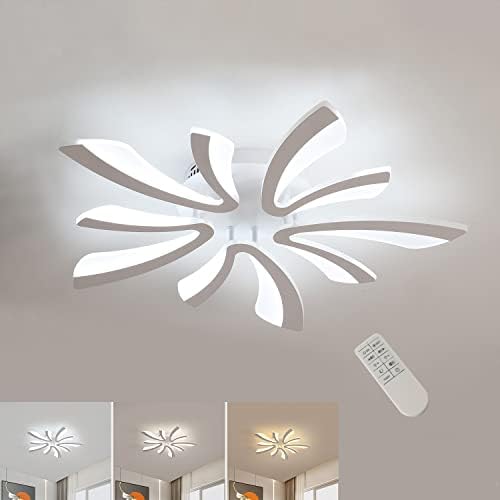 Comely Ceiling Light Dimmable, LED Ceiling Lighting 48W 4000LM, 3000K-6500K, Acrylic Modern Lighting Fixture with Remote Control for Living Room Bedroom (Dia 75cm)