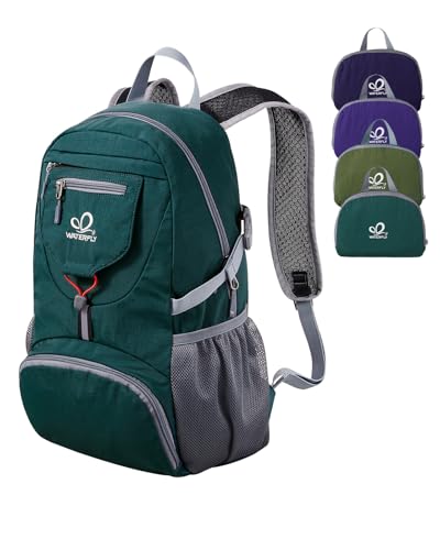 WATERFLY 小型 軽量 パッカブル バックパック:20l 超軽量 折りたたみ式 旅行 ハイキング キャンプ デイパック デイパック 男女兼用の商品画像（Amazon）