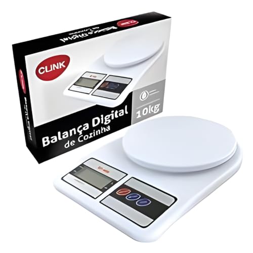 Balança Digital de Cozinha, Até 10 kg, Escala 1grama Balança de Precisão, Pesa Alimentos e Pequenos