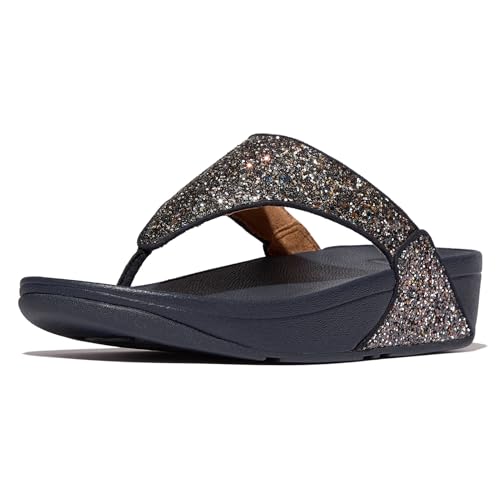 Image of FitFlop Lulu Multi-Tonal Glitter Toe Post Sandals