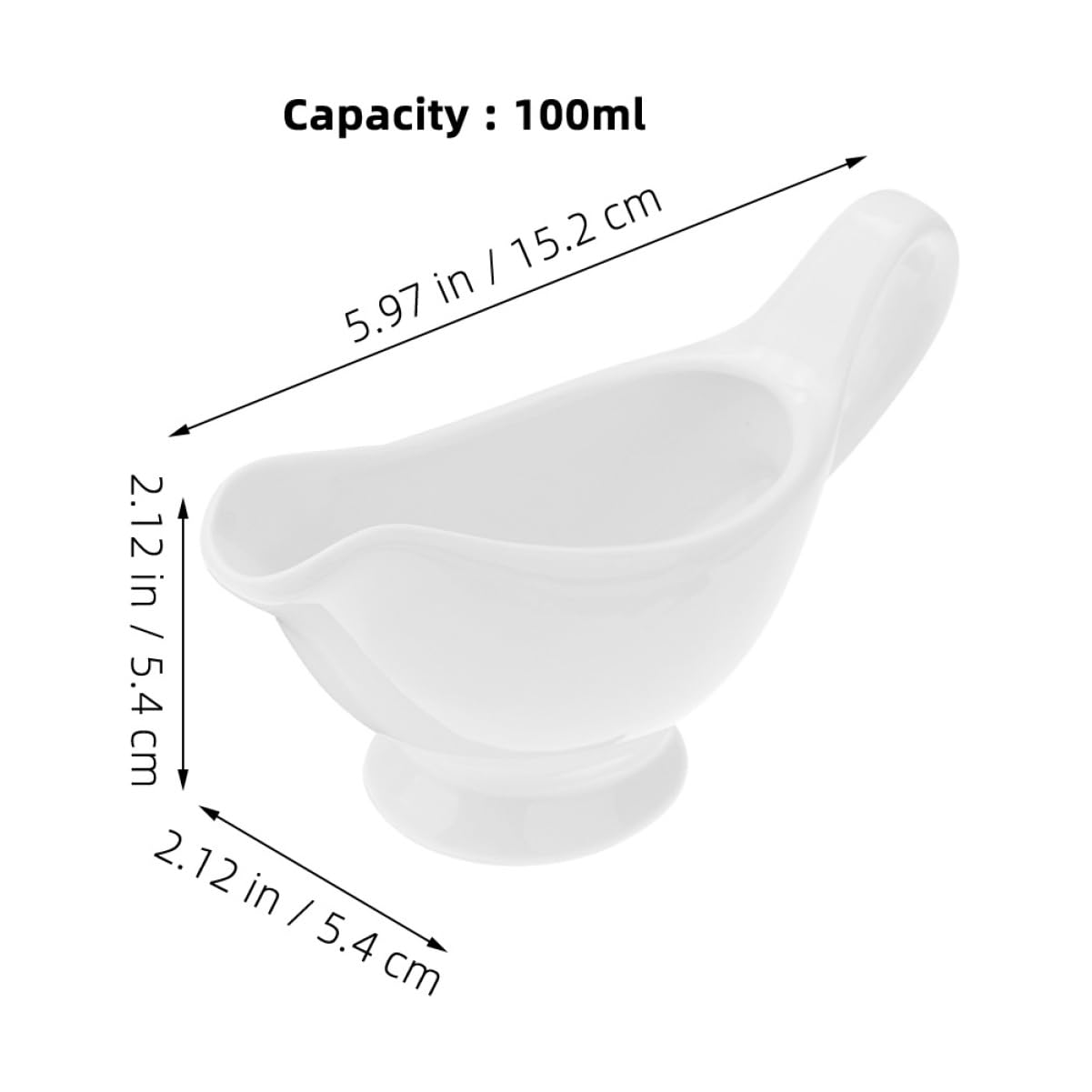CHILDWEET 3pcs Sauce Pot Gravy Boat Sauce Containers Sauce Boat Ceramic Sauce Cup Gravy Saucer Gravy Serving Boat Sauce Pitcher Gravy Container Seasoning Jar Soy Sauce Bowls Ceramics White