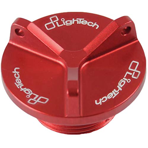 Bouchon de carter d'huile M24x2 Motodak Lightech 3 trous rouge pour moto