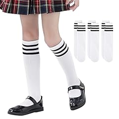 3 Pack White Black Stripes