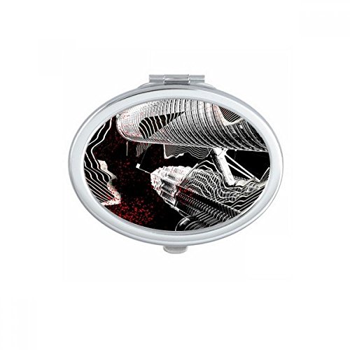 Miroir de maquillage ovale parfait pour les retouches rapides durant vos trajets