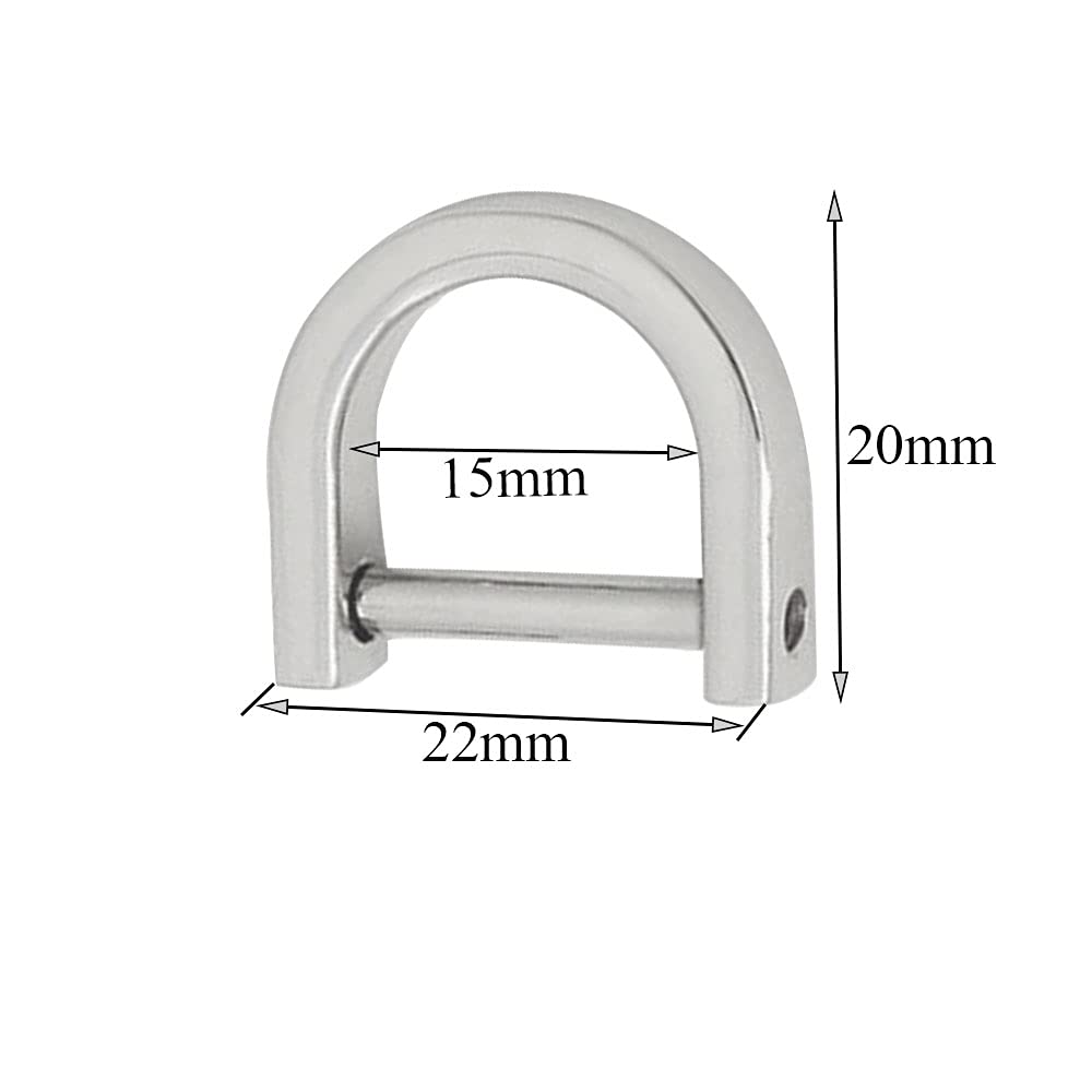 30 Pezzi Di Fibbie Triangolari Ad Anello D In Metallo – Argento, 38 Mm, Per Cinghie, Borse Fai-da-Te, Collari E Accessori