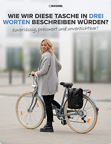 Büchel Unisex Aus Tarpaulin Gepäckträgertaschen, Schwarz Glossy, 48 X 25 X 14 Zentimeter EU