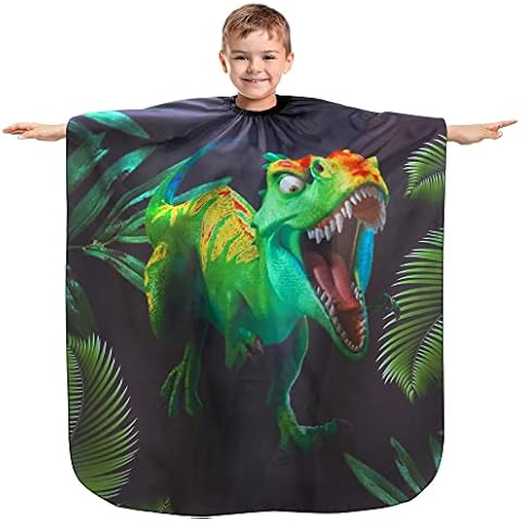 Faletony Kinder Haarschnitt Umhang Friseur Schneiden Umhang mit Verstellbaren Schnappverschluss Wasserdichtes Haarschneiden Umhang Muster Styling Shampoo Salon Umhang Cover