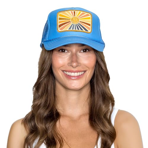 Image of Friday Feelin' Trucker Hat Women Men Baseball Cap Western American Fitted Trucker Hats Baseball Hat All Occasion - One Size