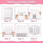 First Birthday Decorations For Boy Or Girl, 3 Pcs ONE Balloon Boxes For 1st Birthday, Baby Clear Blocks Party Decor With ONE Letters For Photoshoot Props, Cake Smash Backdrop - Image 4