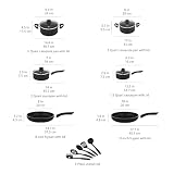 Amazon Basics 15-Piece Non-Stick Cookware Set — view 4