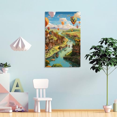 Tableau Paradis décoration murale moderne 50x75cm en toile - 4