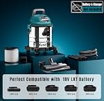 4 Gallon Cordless Shop Vac Compatible with Makita 18V Battery, Cordless Shop Vacuum Wet and Dry with 16 Kpa Strong Suction & Blower, Battery Powered Shop Vac for Car, Home and Garage (Tool Only)