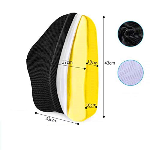 HealthyLife Almohada de Apoyo para la Espalda, cojín de Viaje de Espuma viscoelástica para Usar como cómodo Apoyo Lumbar en casa,