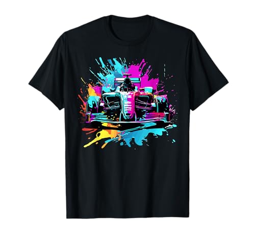 Coches de carreras Colorido Splash Art Car Racer Camiseta