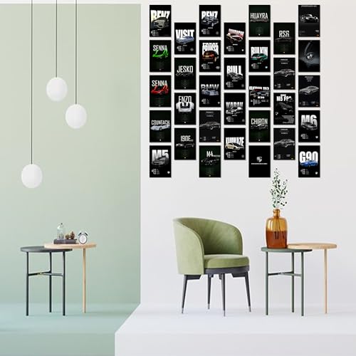 Image of paper Black Cars Poster, Set of 32, 15 x 10 cm (A6 Size) 300 GSM |Sports Car Black Poster - Gwagon Posters & More Street Ruling Cars |Wall Art For Bedroom| Car Spec Posters-Glue dots Included