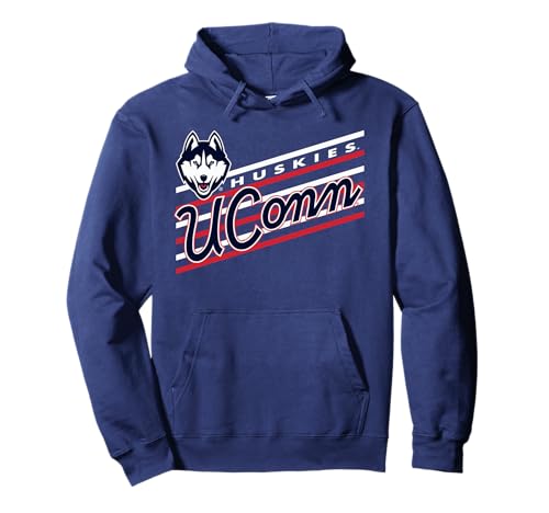 Connecticut Huskies Retro Performer Logo Officially Licensed Pullover Hoodie