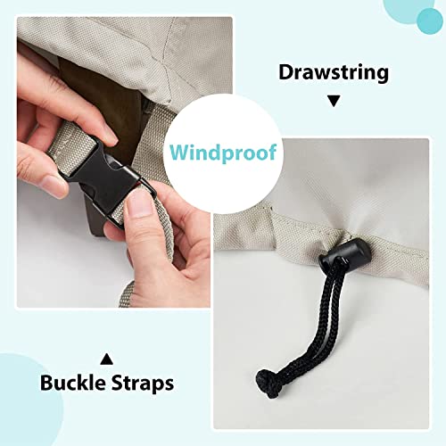 Mr. Cover 30Inch Square Fire Pit Cover, Fits For 28-30 Inch Fire Table, Sturdy & Waterproof, Beige (30L X 30W X 32H Inches) #TOP3