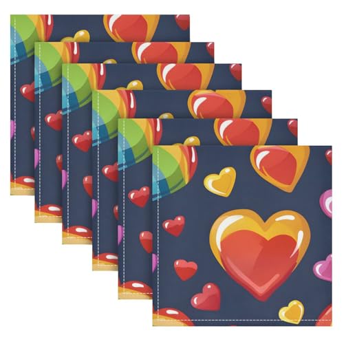 Servilletas de tela poliéster pack x6 20 x 20 pulg miniatura 2