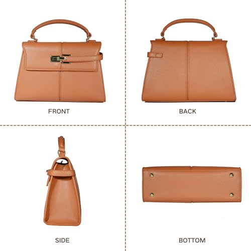 Ladies Shoulder Top-Handle Handbags Crossbody Purses Bags For Women Brown2
