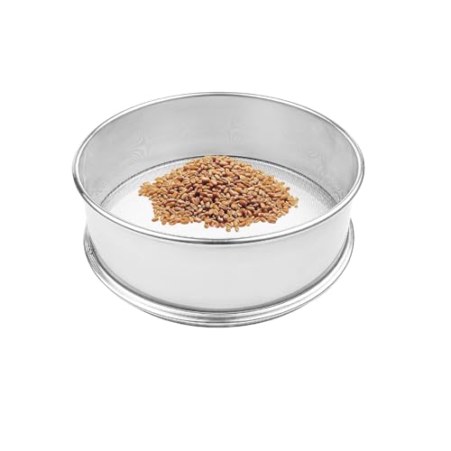 Tamiz de laboratorio de acero inoxidable de 40 cm, tamiz de harina de malla fina de precisión, colador redondo para hornear, pastelería, pruebas de laboratorio, herramienta de cocina duradera para
