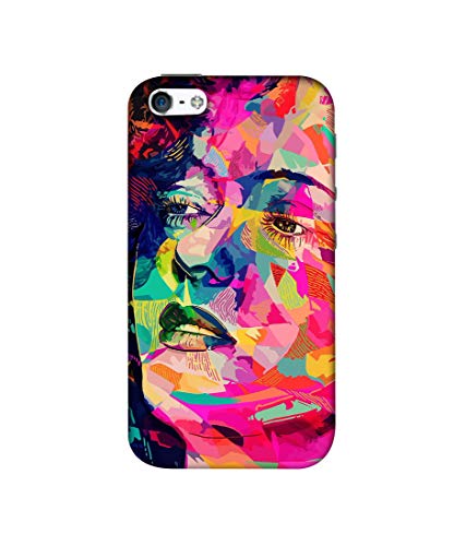Image of Amazon Brand - Solimo Designer Multicolor Lady Vector 3D Printed Hard Back Case Mobile Cover for Apple iPhone 5 / 5S