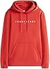 Tommy Jeans Men's TJM REG LINEAR LOGO HOODIE EXT DM0DM20746 Pullover Hoodie, RED (Terracotta Red), XXL #4